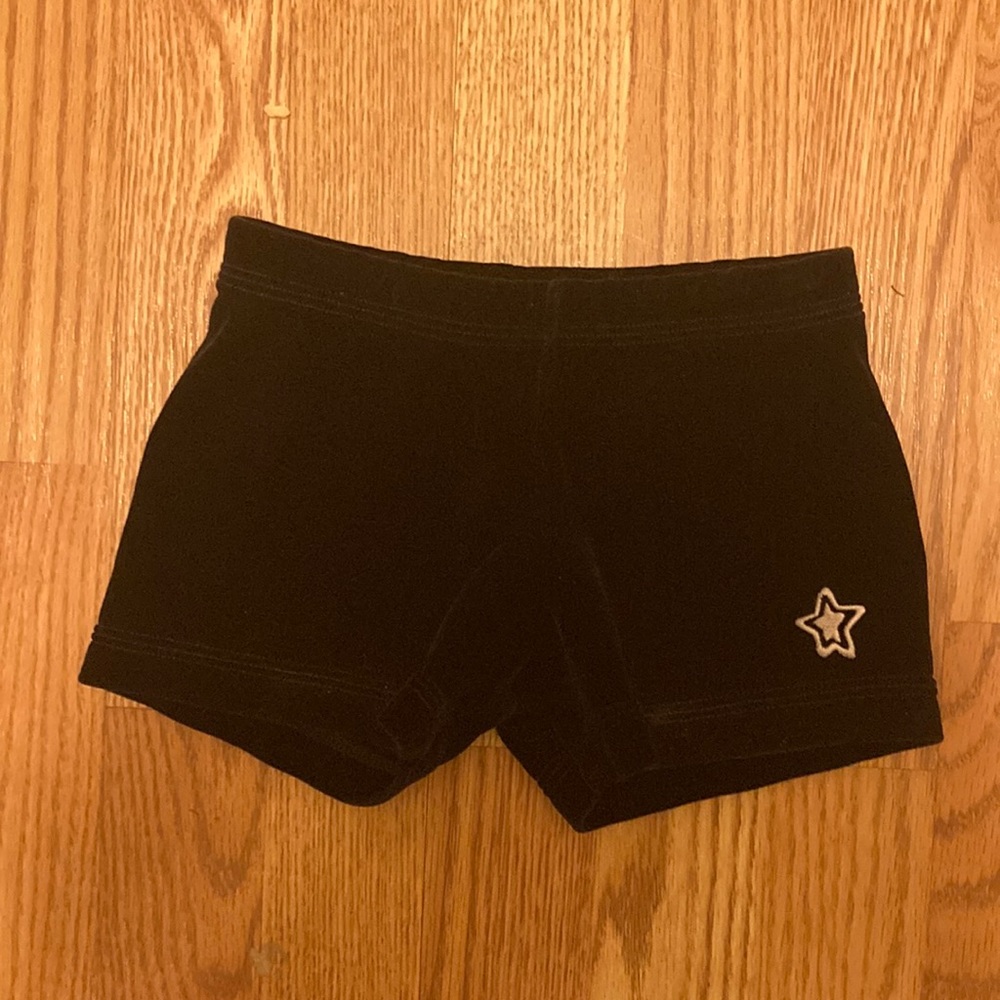 GK black velvet shorts CL